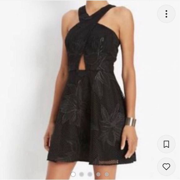 INTERMIX Dresses & Skirts - Jay Godfrey for intermix nwt black halter cutout skater dress size 0